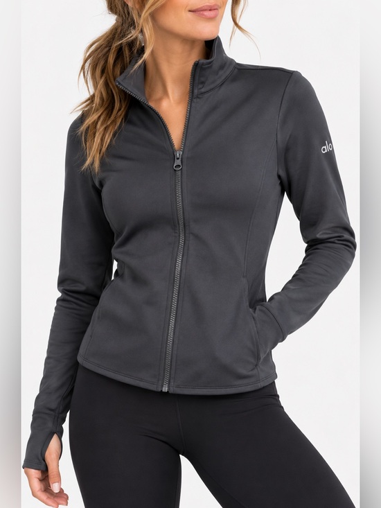 ALO Yoga Jackets & Blazers - ALO Yoga Full Zip Jacket Charcoal Gray M Stretch W4670R